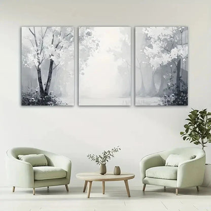 3pcs Modern Abstract Forest Nature Metal Print Ready to Hang Art