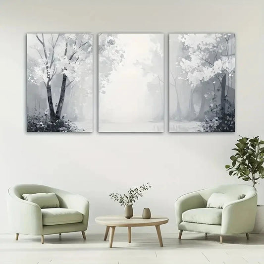 3pcs Modern Abstract Forest Nature Metal Print Ready to Hang Art