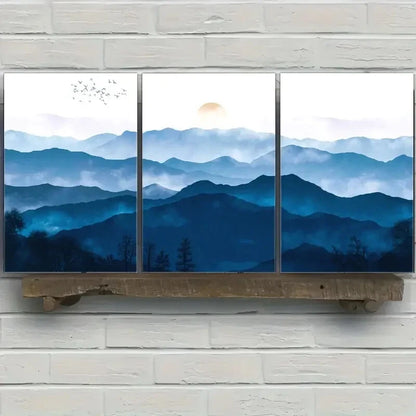 3pcs Vibrant Abstract Nature Scenes Metal Print Ready to Hang Art