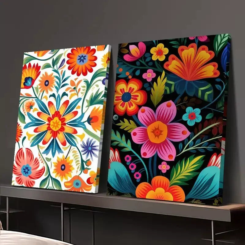 2pcs Decorative Painting, Mexican Canvas Framed 50x75cm - High Quality Print 100% Australian Made Wall Canvas Ready to Hang