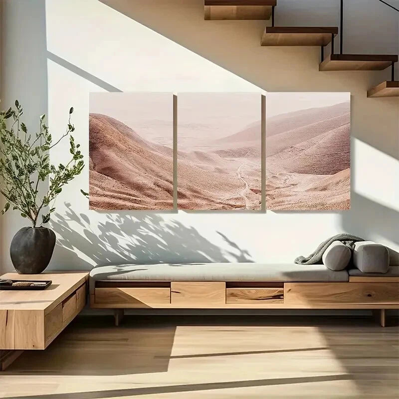 3pcs Boho Desert Arizona Desert Metal Print Ready to Hang Art