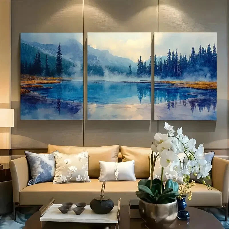 3pcs Yellowstone Geysers and Hot Springs Metal Print Ready to Hang Art