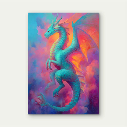 Magical Enchanted Dragon 60x90cm Metal Print Ready to Hang
