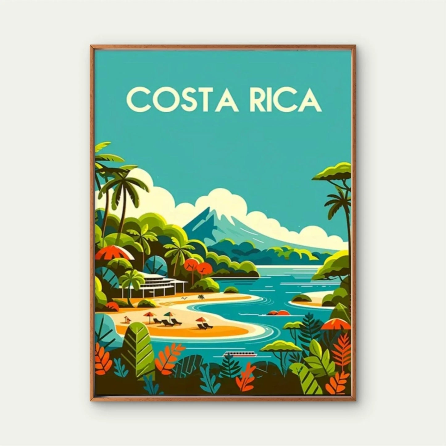 Costa Rica Scenery Art Painting Travel Poster Print Wall Art