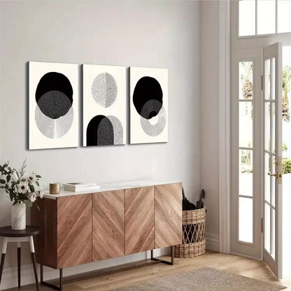 3pcs Abstract Geometric Canvas Framed 40x60cm - High Quality Print 100% Australian Made Wall Canvas Ready to Hang