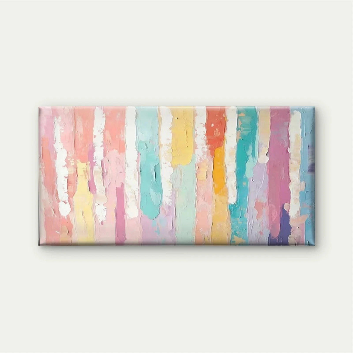 Abstract Colorful Paint Strokes Wall Art Canvas Office Home Room Framed 120x60cm