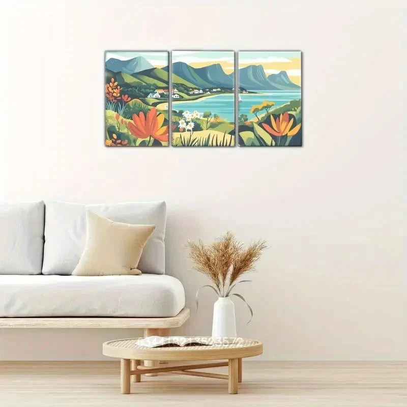 3pcs Nature wall art Decor Landscape Art Metal Print Ready to Hang Art