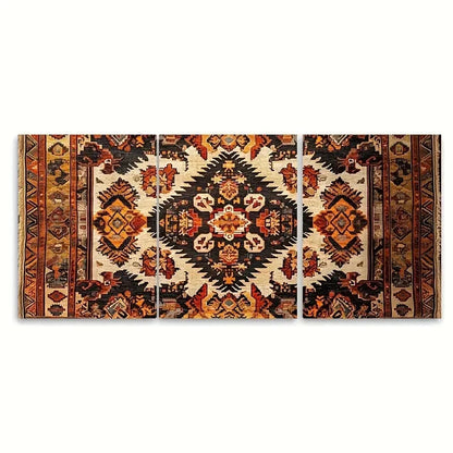 3pcs Kurdish Kilim Tapestry Kurdistan Motif Metal Print Ready to Hang Art
