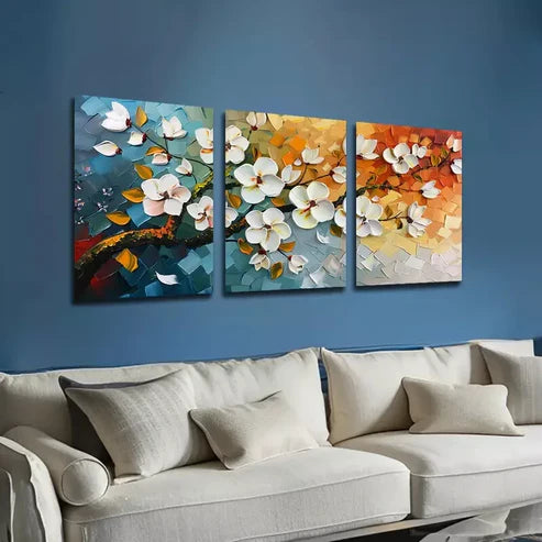 3pcs Triple-Panel Night Scene Canvas Framed 60x90cm - High Quality Print 100% Australian Made Wall Canvas Ready to Hang