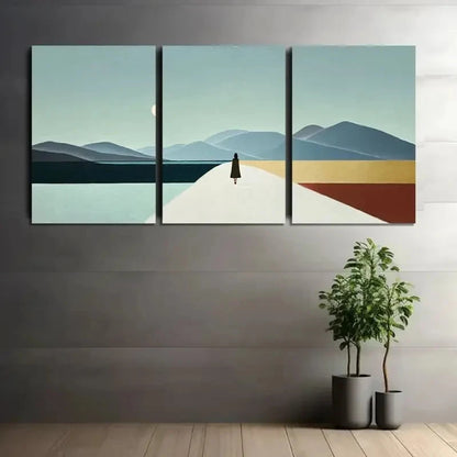 3pcs Landscape – Tarsila do Amaral Style Metal Print Ready to Hang Art