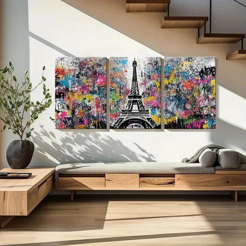 3pcs Peacock Art Tropical Leaves Golden Accents Metal Print Ready to Hang Art