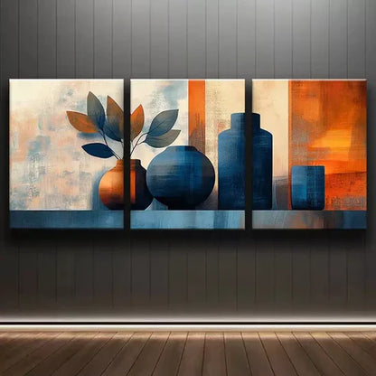 3pcs Abstract Vase Art Set Canvas Unframed - High Quality Print 100% Australian Made Wall Canvas