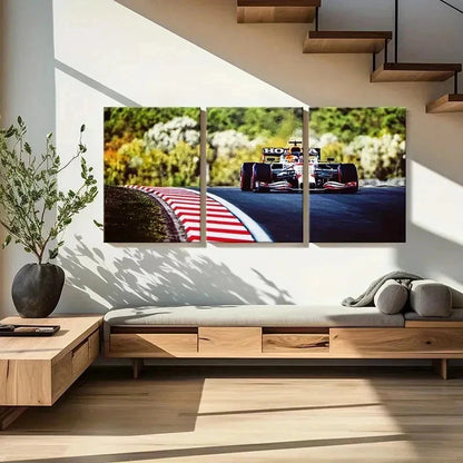 3pcs Formula One Racing Car Decoration Wall Art Set Canvas Framed 40x60cm - High Quality Print 100% Australian Made Wall Canvas Ready to Hang
