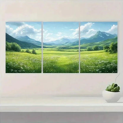 3pcs Wilderness Landscape Illustrations Wall Art Set Canvas Unframed - High Quality Print 100% Australian Made Wall Canvas