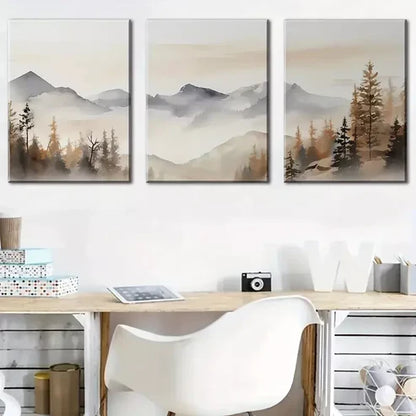3pcs Abstract Forest Art Set Canvas Unframed - High Quality Print 100% Australian Made Wall Canvas