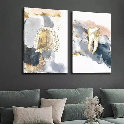 2pcs Decorative Painting, Abstract Texture Painting Canvas Framed 50x75cm - High Quality Print 100% Australian Made Wall Canvas Ready to Hang