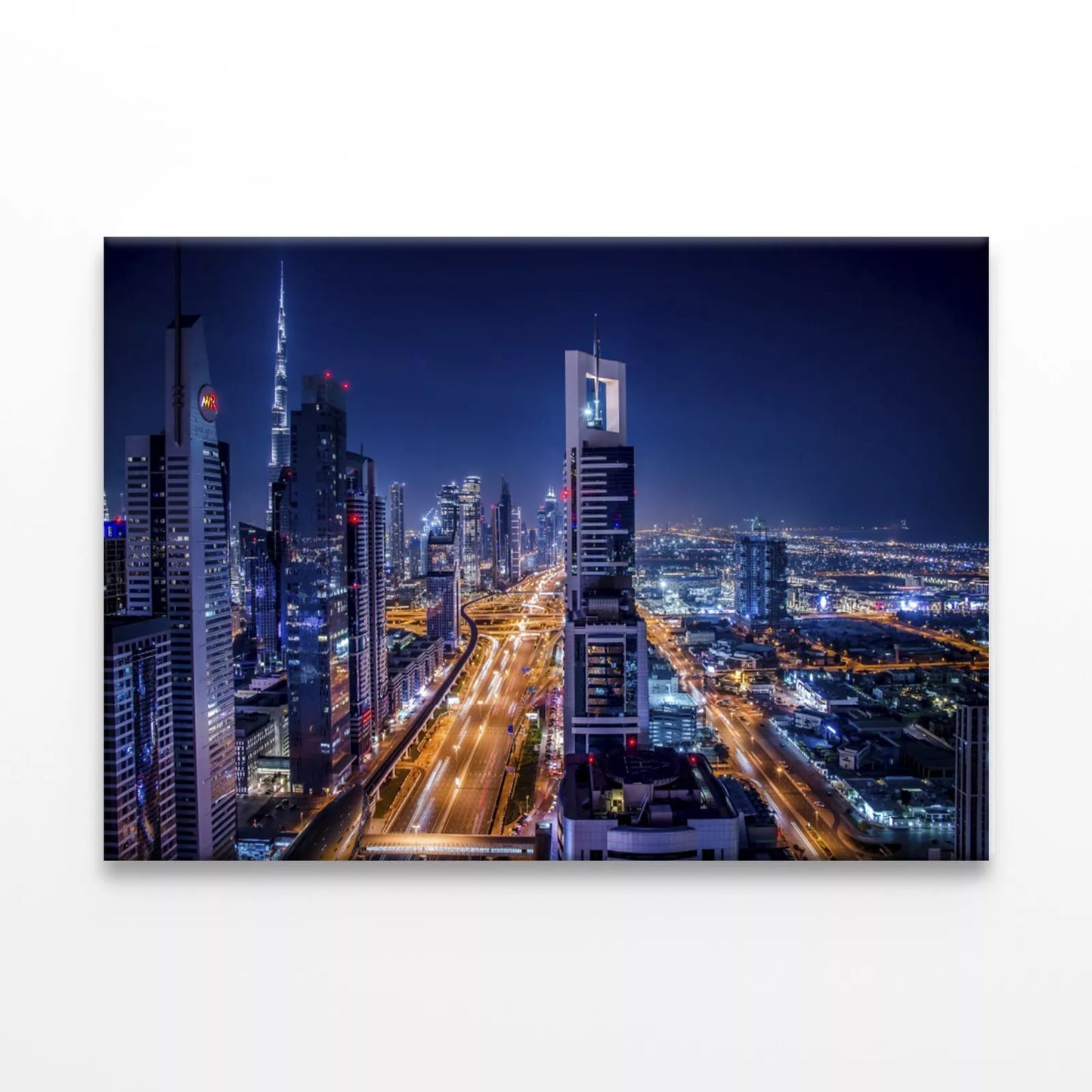 Vibrant Night City Lights Wall Art Decor 100% Australian Made