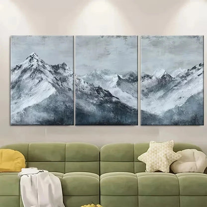 3pcs Minimalist Landscape of a Mountain Wall Art Set Canvas Framed 40x60cm – High Quality Print 100% Australian Made Wall Canvas Ready to Hang