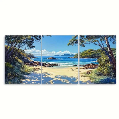 3pcs Fitzroy Island Welcome Bay Travel Australia Metal Print Ready to Hang Art