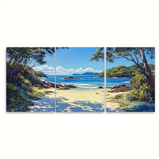 3pcs Fitzroy Island Welcome Bay Travel Australia Metal Print Ready to Hang Art