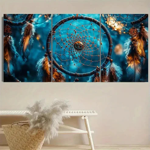 3pcs Dreamcatchers Wall Art Set Canvas Unframed - High Quality Print 100% Australian Made Wall Canvas