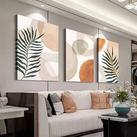 3pcs Minimalist Abstract Designs Wall Art Set Canvas Framed 50x70cm - High Quality Print 100% Australian Made Wall Canvas Ready to Hang