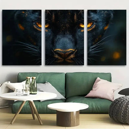 3pcs Jungle Big Cat Panther Metal Print Ready to Hang Art