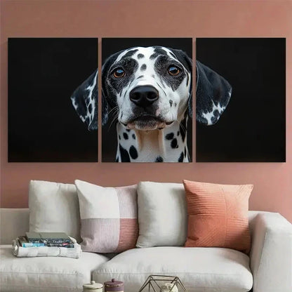 3pcs Dalmatian Dog Portrait Illustration Metal Print Ready to Hang Art
