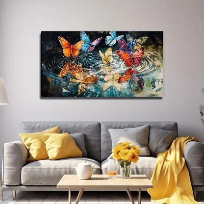 Modern Minimalist Butterfly Wall Art Canvas Office Home Room Framed 120x60cm