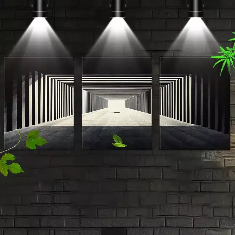 3pcsMinimalist Road Pathway With Shadow Art Set Canvas Framed 50x70cm -  High Quality Print 100% Australian Made Wall Canvas Ready to Hang