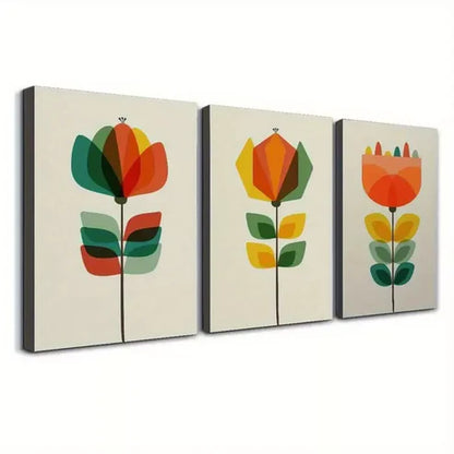 3pcs Modern Minimalist Floral Wall Art Canvas Unframed - High Quality Print 100% Australian Made Wall Canvas