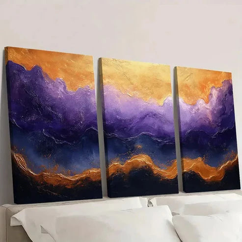 3pcs Luxury Modern Design for Couples GY Wall Art Set Canvas Unframed - High Quality Print 100% Australian Made Wall Canvas