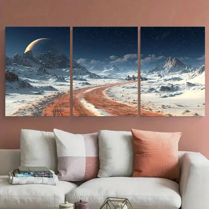 3pcs Mars Rover Perseverance Space Exploration Metal Print Ready to Hang Art