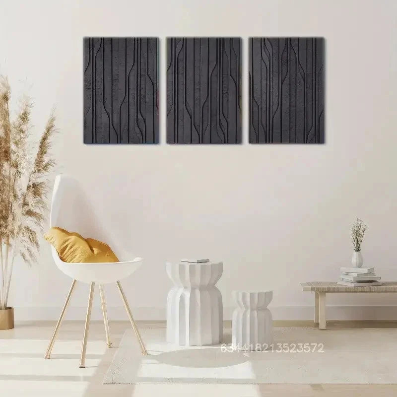 3pcs Geometric Wall Art Abstract Style art Metal Print Ready to Hang Art