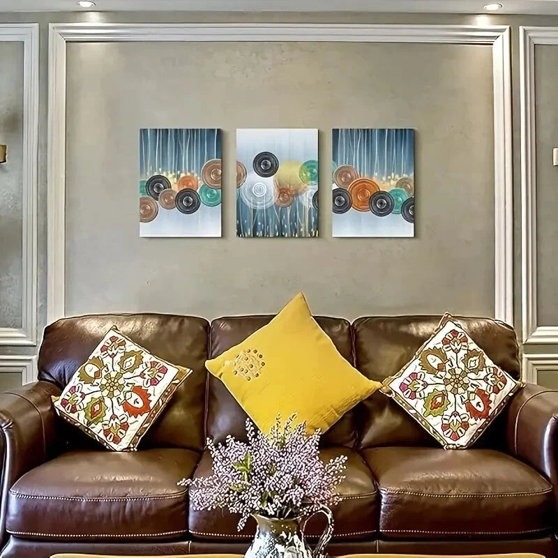 3pcs Paintings Minimalist Abstract  Metal Print Ready to Hang Art