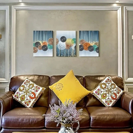 3pcs Paintings Minimalist Abstract  Metal Print Ready to Hang Art