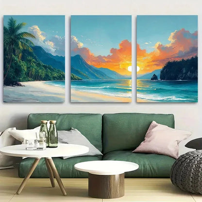 3pcs Bako National Park Travel Malaysia Metal Print Ready to Hang Art