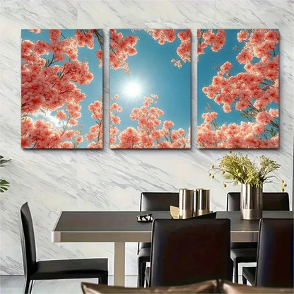 3pcs Flowering Gum Tree Australian Nature Wall Art Set Canvas Framed 40x60cm - High Quality Print 100% Australian Made Wall Canvas Ready to Hang