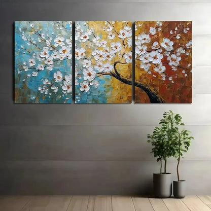 3pcs Gulf Coast Beach Panorama Painting Metal Print Ready to Hang Art