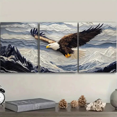 3pcs Eagle Wall Art Set Canvas Unframed - High Quality Print 100% Australian Made Wall Canvas
