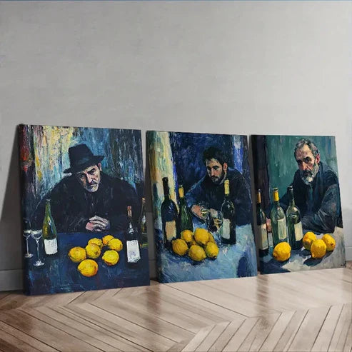 3pcs Drunk Man Wall Art Set Canvas Unframed - High Quality Print 100% Australian Made Wall Canvas