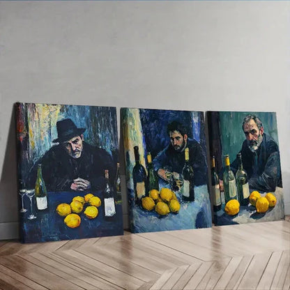3pcs Drunk Man Wall Art Set Canvas Unframed - High Quality Print 100% Australian Made Wall Canvas