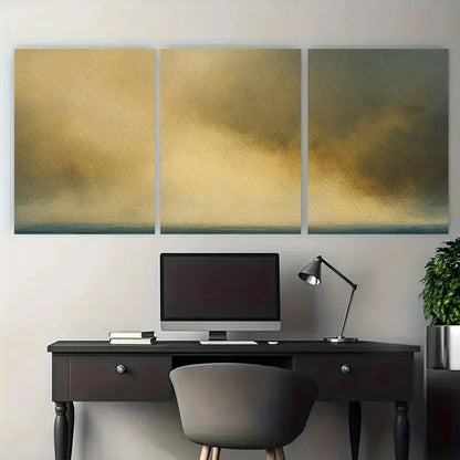 3pcs The Storm Rolls In Dark and Moody Metal Print Ready to Hang Art