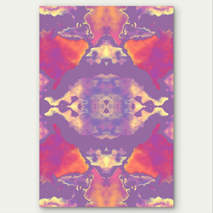 Abstract Purple and Pink Tie Dye Pattern 40x60cm Metal Print Ready to Hang