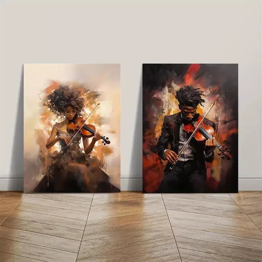 2pcs Victorian Style, Black Culture Canvas Framed 50x75cm - High Quality Print 100% Australian Made Wall Canvas Ready to Hang