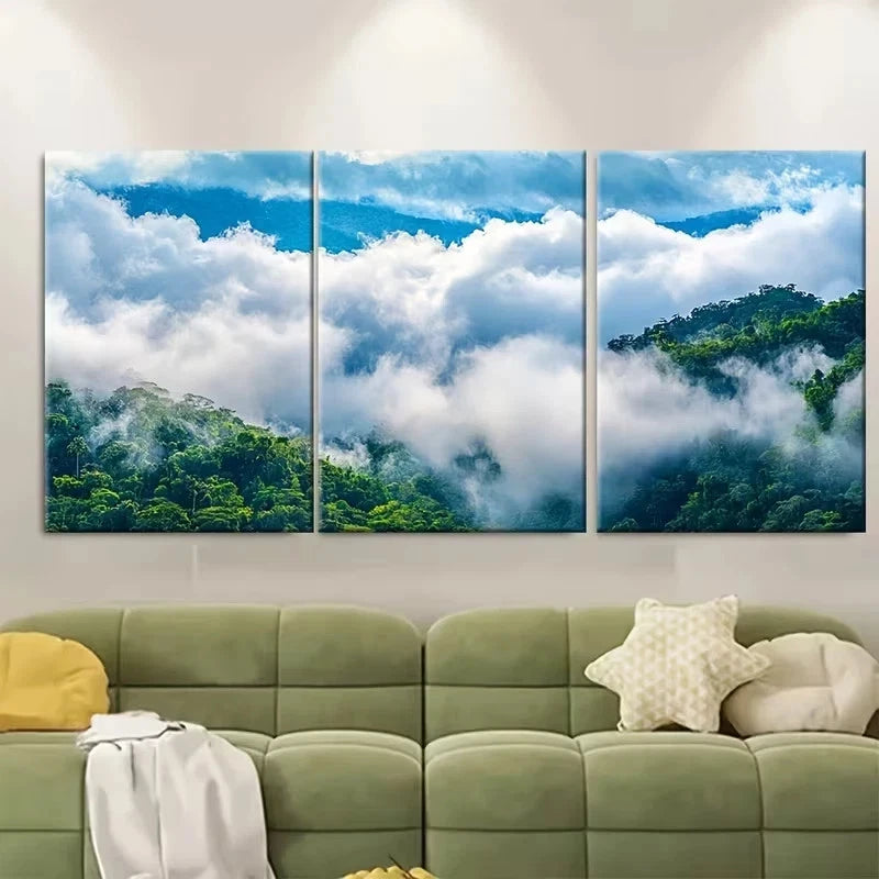 3pcs Montverde Cloud Forest Reserve Travel Wall Art Set Canvas Framed 60x90cm – High Quality Print 100% Australian Made Wall Canvas Ready to Hang