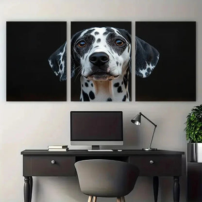 3pcs Dalmatian Dog Portrait Illustration Metal Print Ready to Hang Art