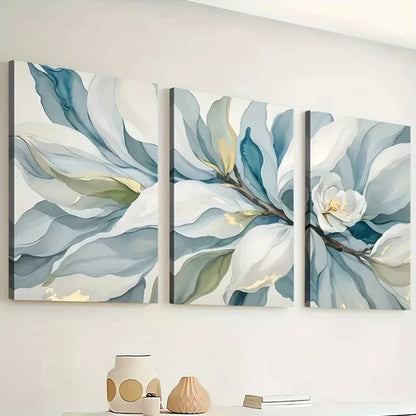 3pcs Modern Artistic Abstract Floral Landscape Wall Art Set Canvas Framed 60x90cm - High Quality Print 100% Australian Made Wall Canvas Ready to Hang