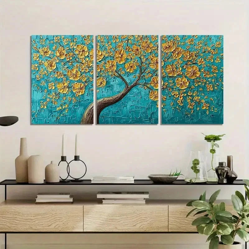 3pcs Featuring The Tree Of Life Poster Metal Print Ready to Hang Art