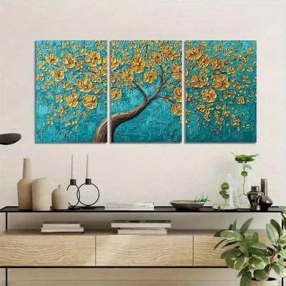 3pcs Featuring The Tree Of Life Poster Metal Print Ready to Hang Art